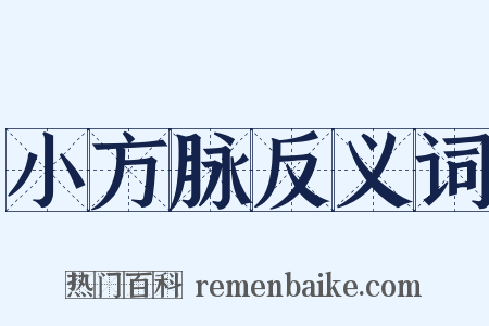 小方脉反义词是什么意思的图片